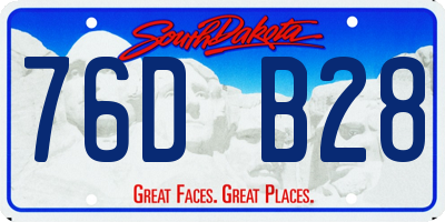 SD license plate 76DB28