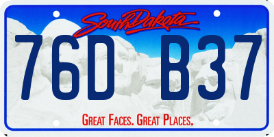 SD license plate 76DB37