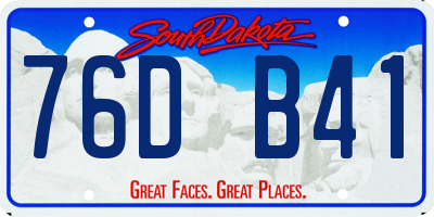 SD license plate 76DB41