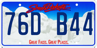 SD license plate 76DB44