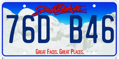 SD license plate 76DB46