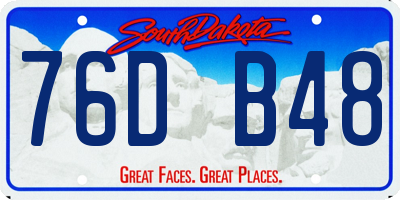 SD license plate 76DB48