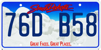SD license plate 76DB58