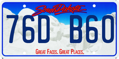 SD license plate 76DB60
