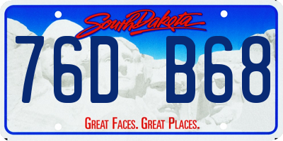 SD license plate 76DB68