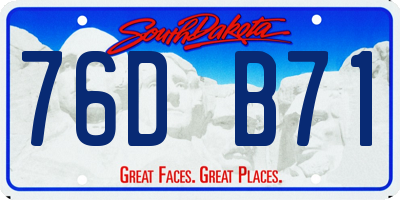 SD license plate 76DB71