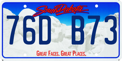 SD license plate 76DB73