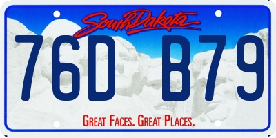 SD license plate 76DB79