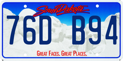 SD license plate 76DB94