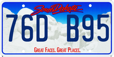 SD license plate 76DB95