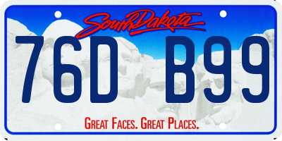 SD license plate 76DB99