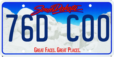SD license plate 76DC00