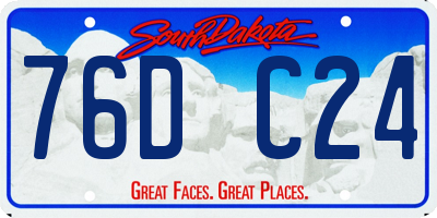 SD license plate 76DC24