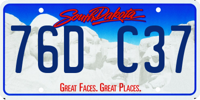 SD license plate 76DC37