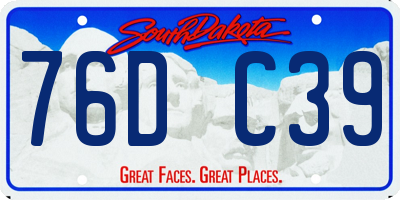 SD license plate 76DC39