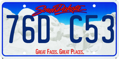 SD license plate 76DC53