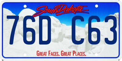 SD license plate 76DC63