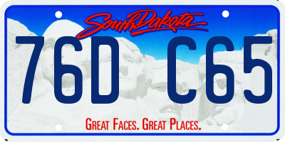 SD license plate 76DC65