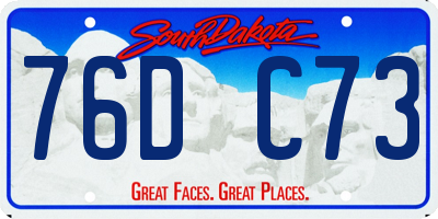 SD license plate 76DC73