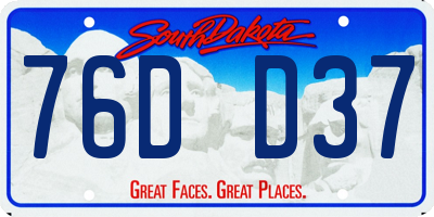 SD license plate 76DD37
