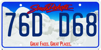 SD license plate 76DD68