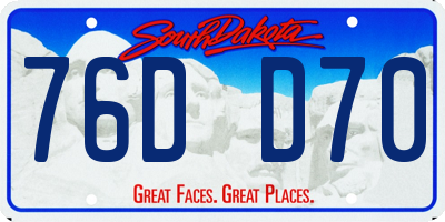 SD license plate 76DD70