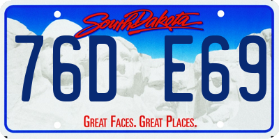 SD license plate 76DE69