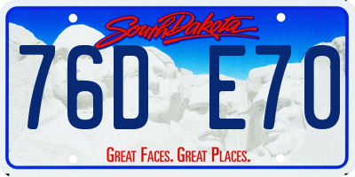 SD license plate 76DE70