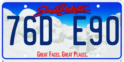 SD license plate 76DE90