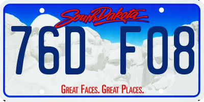 SD license plate 76DF08