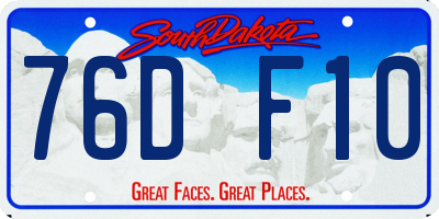 SD license plate 76DF10
