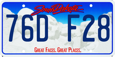SD license plate 76DF28