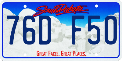 SD license plate 76DF50