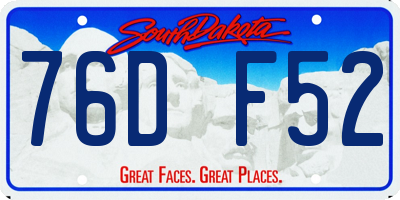 SD license plate 76DF52