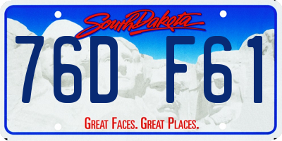 SD license plate 76DF61