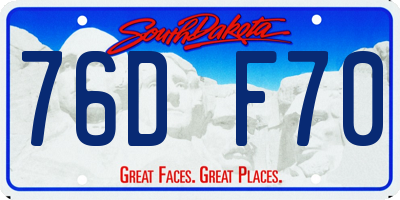 SD license plate 76DF70
