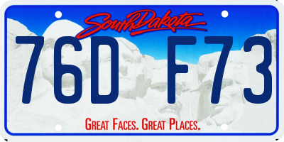 SD license plate 76DF73