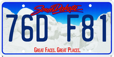 SD license plate 76DF81