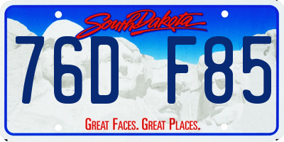 SD license plate 76DF85