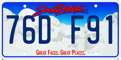 SD license plate 76DF91