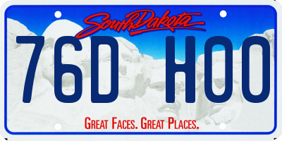 SD license plate 76DH00