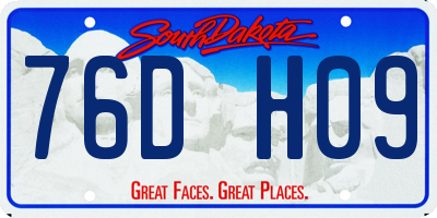 SD license plate 76DH09