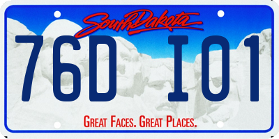 SD license plate 76DI01