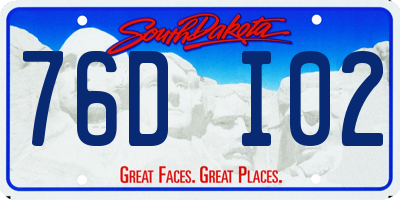 SD license plate 76DI02