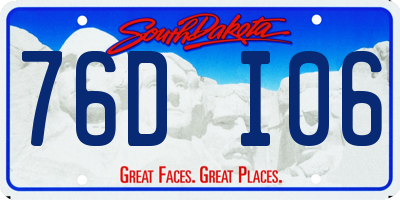 SD license plate 76DI06