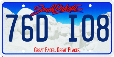 SD license plate 76DI08