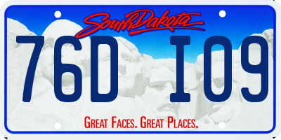SD license plate 76DI09