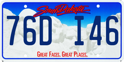 SD license plate 76DI46