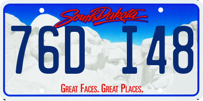 SD license plate 76DI48