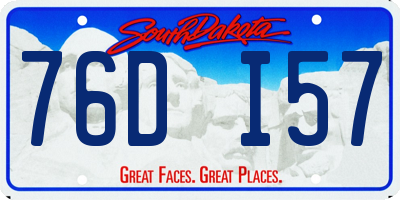 SD license plate 76DI57
